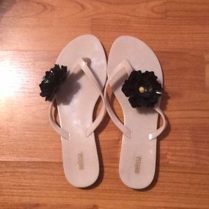 Light pink flip flops